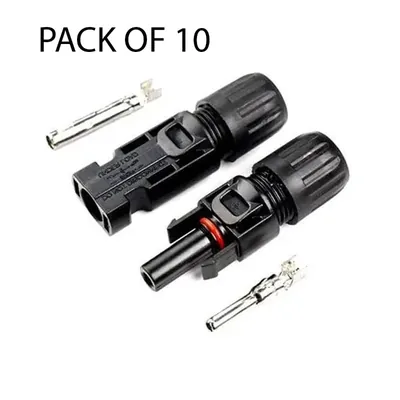 Solar MC-4 Wire Connector for Solar Panels (Set of 10 Pairs)