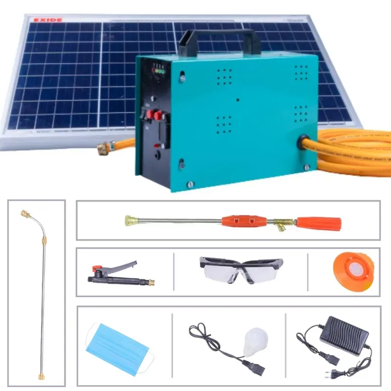 Autostudio Multipurpose 12 V, 12 Ah/14 Ah Battery Sprayer with 40 W Solar Panel and Accessories