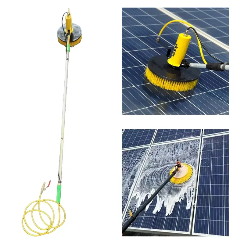 Zoom Solar Motorized Brush With 3 m Telescopic Pole for Cleaning, Without Battery