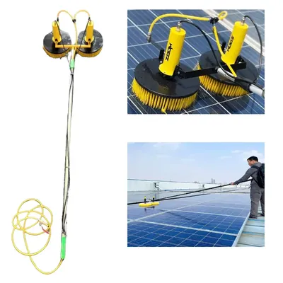 Zoom Solar Dual Motorized Solar Panel Wet Cleaning Brush With 6 m Telescopic Pole without battery by Zoom solar