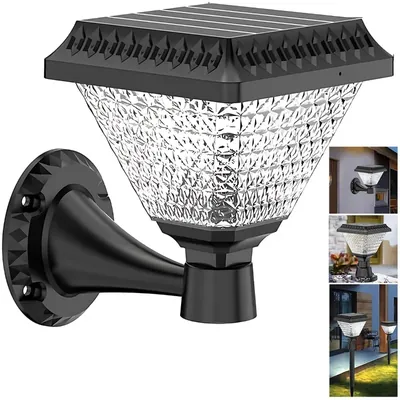 Giga Watts 10 W 33 LED Solar Gate Pillar Lamp Brightness 1200mAh Battery ABS Garden