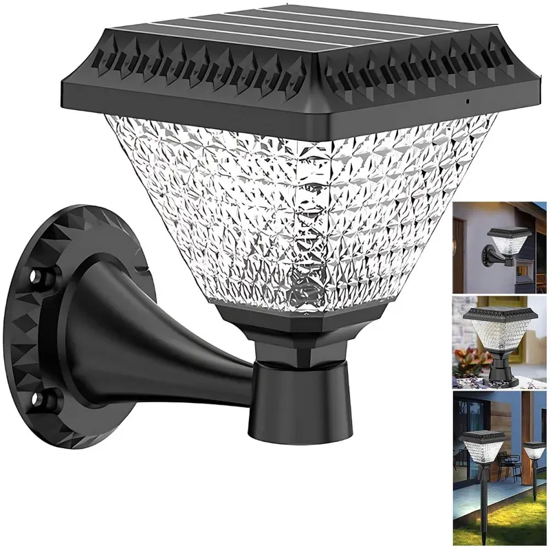 Giga Watts 10 W 33 LED Solar Gate Pillar Lamp Brightness 1200mAh Battery ABS Garden