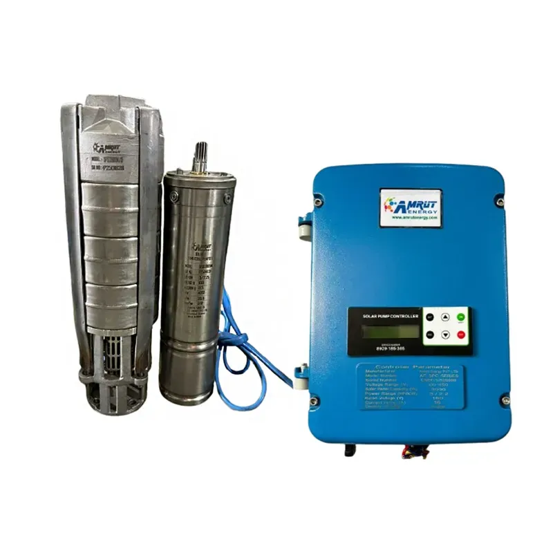 Amrut Energy 3 HP V6 30 m 160 V Oil Filled Solar Water Submersible Pump With Controller