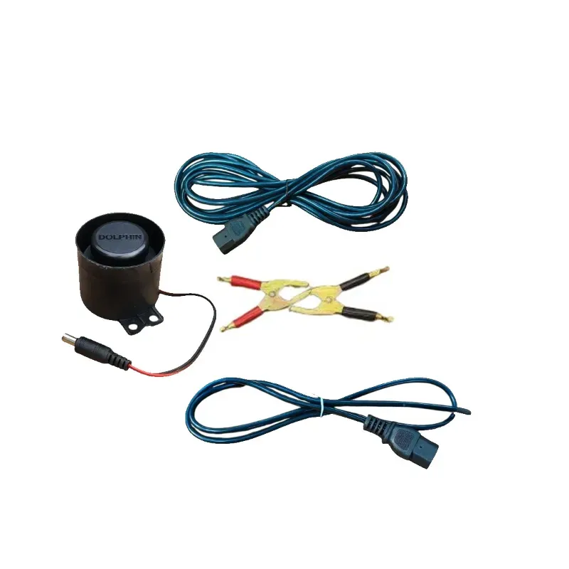 Solar Zatka Machine Accessories, Combo With Siren, Solar Cable, Battery Cable & Red, Black Battery Clip