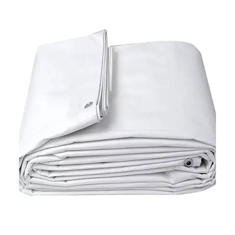 ZN GLOBAL NATION 450 GSM 24 ft x 12 ft Nylon Fabric, PVC Coated, UV Protected, Waterproof Tarpaulin Sheet (Color-White)