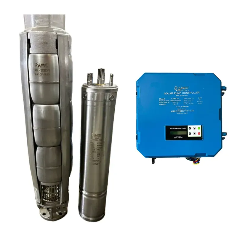 Amrut Energy 7.5 HP 50 m 380 V Oil Filled Solar Water Submersible Pump With Controller