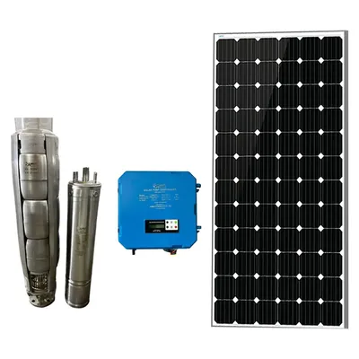 Amrut Energy 7.5 HP 50 m Oil Filled Solar Submersible Pump With Controller & 545 W Monocrystalline Solar Panel