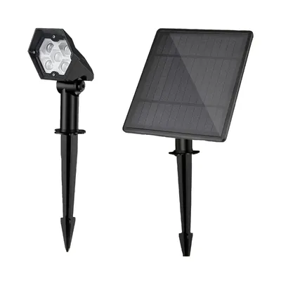 Giga Watts GW-193 10 LED 2 Pcs Solar Dual Spotlight with 6 V Panel 1800mAh Battery for Driveway Pathway Garden (Warm White)