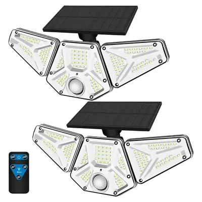 Giga Watts GW-211 113 LED Solar Wall Light with PIR Motion Sensor & Panel 3 Modes Lamp for Home Garden Patio (1 Pc, White)