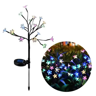 Giga Watts GW-901 20 LED Solar Flower Multicolour Light Garden Decorative with Battery & Panel for Lawn, Pathway & Outdoor