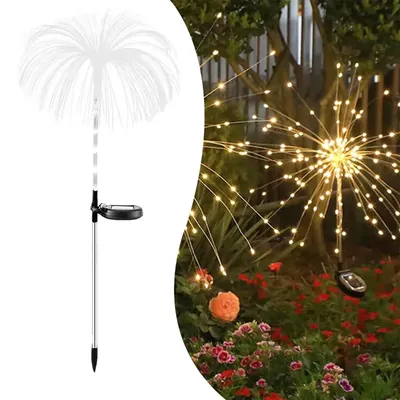 Giga Watts Outdoor 90 LEDs Solar Firework Light 2 Lightning Modes Waterproof Lights for Patio, Lawn & Yard (Pack of 2)