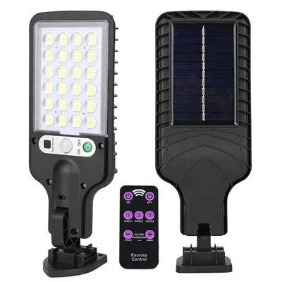 Giga Watts GW-608 Solar Street Light with 1200mAh Battery Li-ion 5.5 V Panel & Remote 96SMD Sensor Outdoor, Lawn & Pathway
