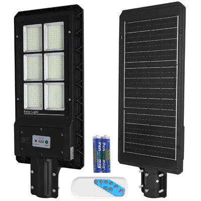 Giga Watts 120 W Solar LED Street Light with Light Control & Remote Waterproof Streetlamp for Yard, Garden, Road & Park