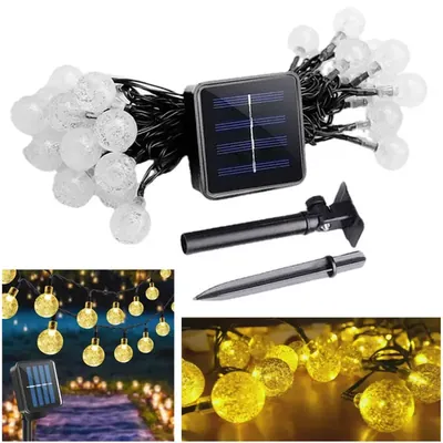 Giga Watts 50 7 m LED Solar Bubble Ball Light Decoration Lighting for Garden, Outdoor Wedding Party Yard (Pack of 1)