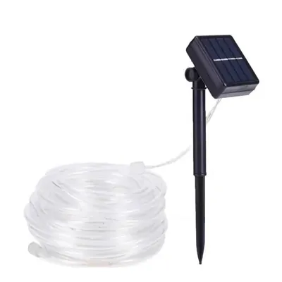 Giga Watts GW-502-100 12 m Solar Strip Lights 100 LED 800mAh Ni-MH Battery & 2 V Panel for Garden Balcony (Warm White)