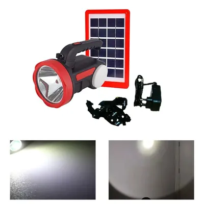 Mitva MS 344, 3 W 3.7 V Solar Torch with Charger and Shoulder Strap, Plastic Body with Separate Solar Panel