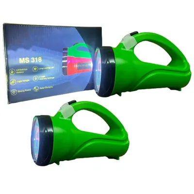 Mitva Solar Torch of 0.2 W Solar Panel and 1800 mAh Battery (Pack of 2)