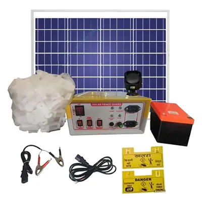 Khetpal 15 KV Solar Zatka Machine Combo Full Set for Area up to 50 Acre