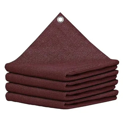 FREXXA HDPE Fabric Cotton Webbing Sun Shade Net 90% Protected Ideal for Car Parking, Outdoor Gardening (5 x 25 ft)(Color-Maroon)