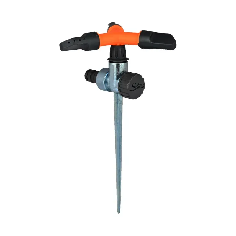 FALCON Spanco SP-1020 3-Arm Sprinkler with Metal Spike 360 Degree Rotation Nozzle for Garden Lawn Watering Sprayer Irrigation