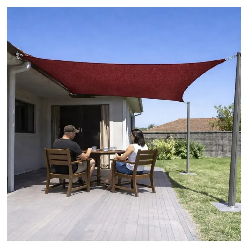 FREXXA Rectangle Sun Shade Sail 200 GSM, UV Protected Canopy for Outdoor, Garden, Balcony & Parking, 9.5 x 20 ft (Color-Maroon)