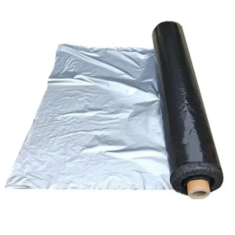 AGRI RISE 25 Micron, 1 x 400 m (3.25 x 1300 ft) Economy Black and Silver Mulching Sheet