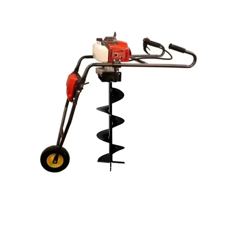 SPRAYMAN 68 CC Petrol Trolley Earth Auger with 8 Inch Bit, 2 Stroke Post Hole Digger SEA-7000T