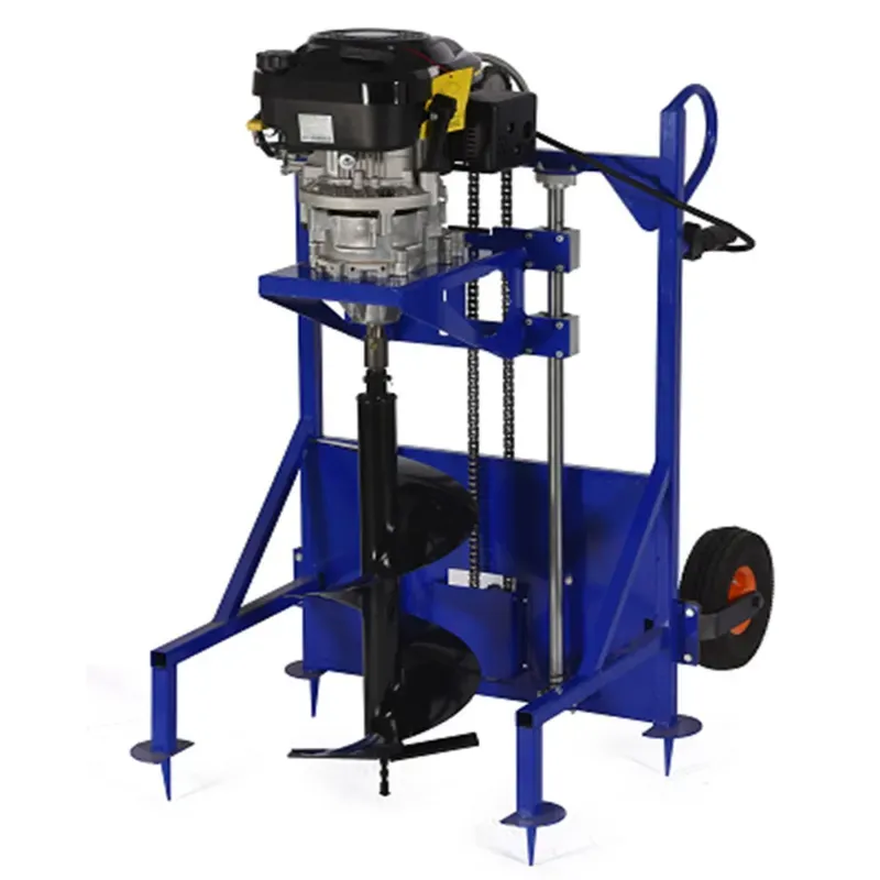 SPRAYMAN 196 CC 4 Stroke Stand Trolley Earth Auger with 14 Inch Bit, Soil Drilling Machine SEA-2002 HT
