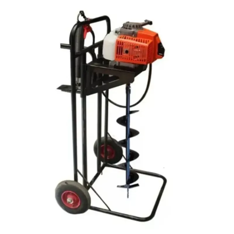 SPRAYMAN 68 CC Stand Trolley Earth Auger with 12 Inch Bit, 2 Stroke Soil Drilling Machine SEA-7000PT