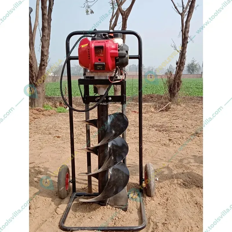 SPRAYMAN 50 CC Stand Trolley Earth Auger with 12 Inch Bit, 4 Stroke Soil Drilling Machine SEA-7500PT