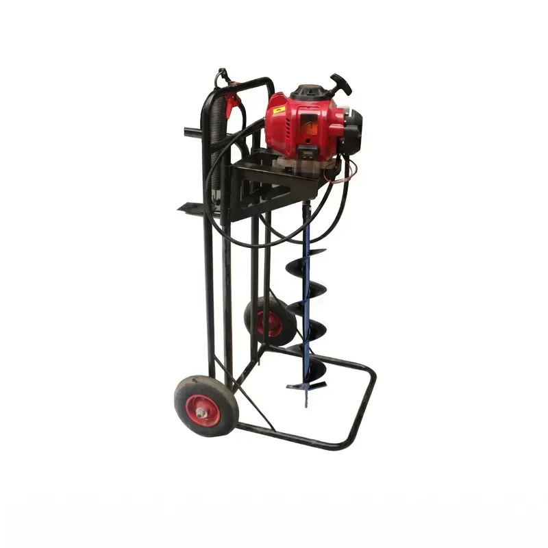 SPRAYMAN 50 CC Stand Trolley Earth Auger with 6 Inch Bit, 4 Stroke Soil Drilling Machine SEA-7500PT