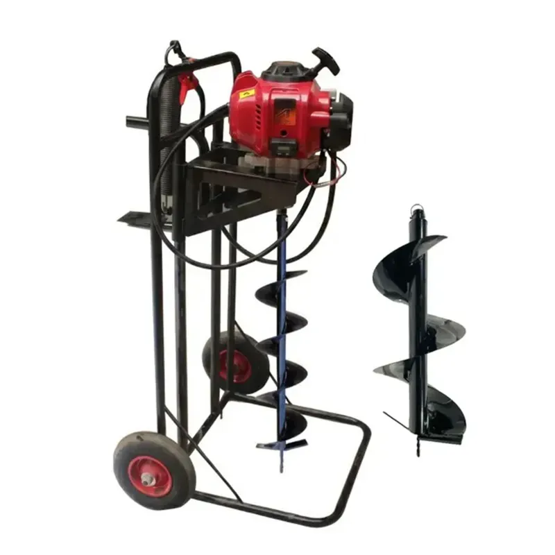 SPRAYMAN 50 CC Stand Trolley Earth Auger with 6 & 12 Inch Bit, 4 Stroke Soil Drilling Machine SEA-7500PT