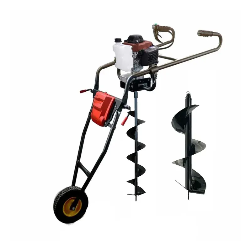 SPRAYMAN 82 CC 4 Stroke Petrol Trolley Earth Auger with 6 & 12 Inch Bits, Post Hole Digger SEA-7500T