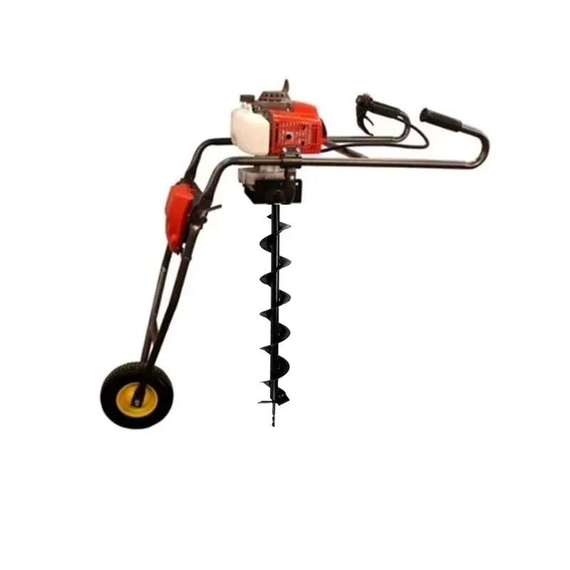 SPRAYMAN 68 CC Petrol Trolley Earth Auger with 4 Inch Bit, 2 Stroke Post Hole Digger SEA-7000T