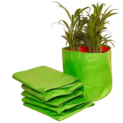 Siddhi Agritech 24 x 24 Inch HDPE 350 GSM Grow Bag for Home Garden (Pack of 25 pieces)