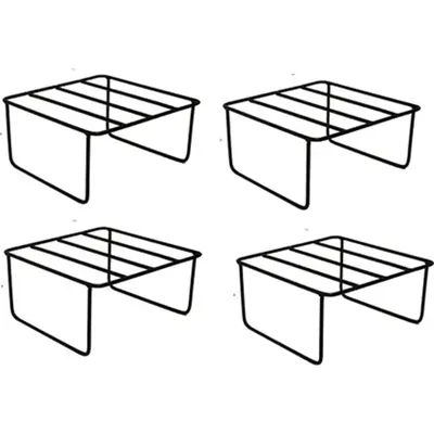 Stylish Square Garden Metal Stands for Planter Pots, Used for Indoor Outdoor Use (Pack of 4)