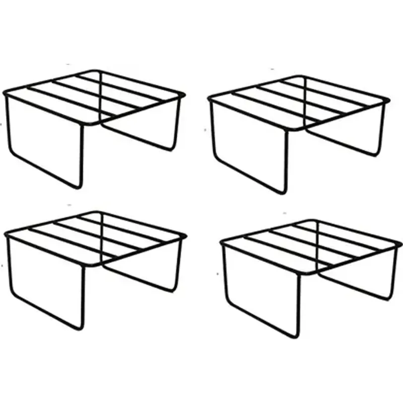 Stylish Square Garden Metal Stands for Planter Pots, Used for Indoor Outdoor Use (Pack of 4)