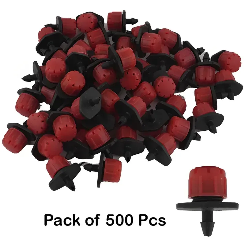 Adjustable Dripper, Straight Connector with Tap Suitable for 4-7 mm Tubes, 0-70 LPM (Pack-500)