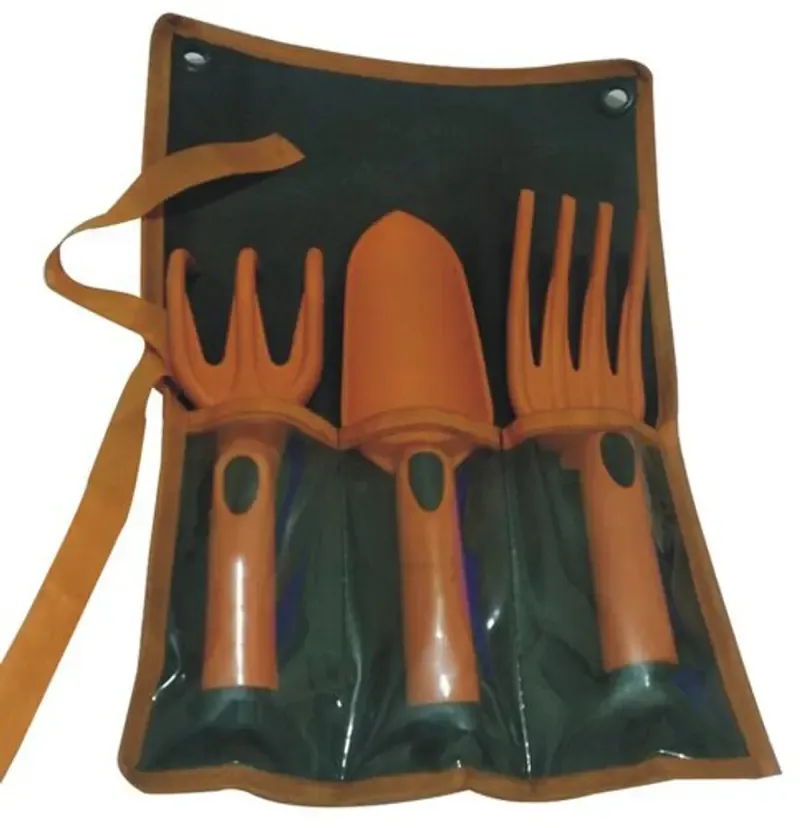 Unison Economy Range Garden Tool Kit (Set Of 3 Pcs) Plastic Hand Cultivator, Hand Trowel and Hand Fork