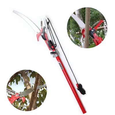 Sunya Telescopic Tree Pruning Saw of 14 Inch Blade with Fibre Pole Extendable up to 14 ft