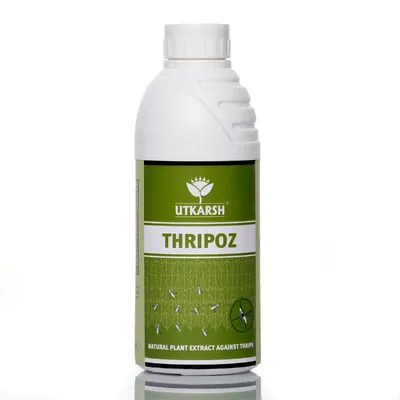 Utkarsh Thripoz, Natural Plants Extract Against Thrips, Natural Plant Protector, Aphids and White Fly, 1 Litre (Pack-1 x 1 Litre)