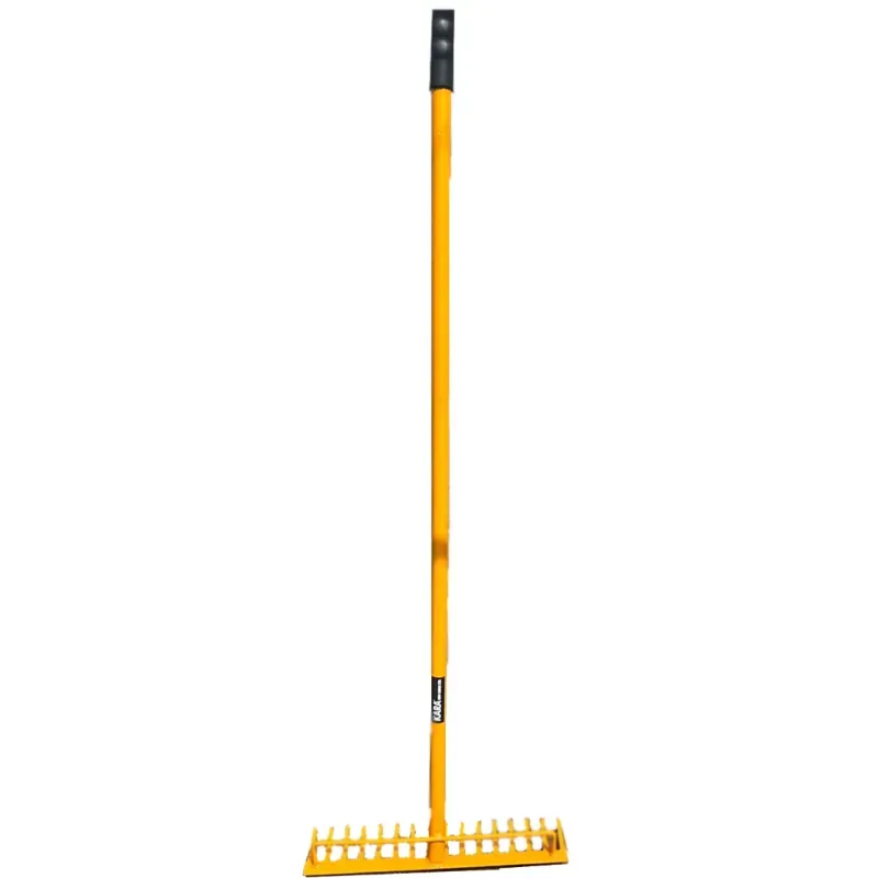 Heavy Duty 16 Tins Garden Rake With Handle, Metal Manual Rake For Home, Farming & Gardening