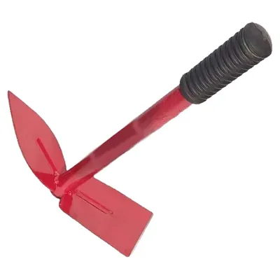 Heavy Duty Leaf Shape Hoe 2 in 1 Double Working, 12 Inch Long Handle Used For Digging & Weeding Purpose