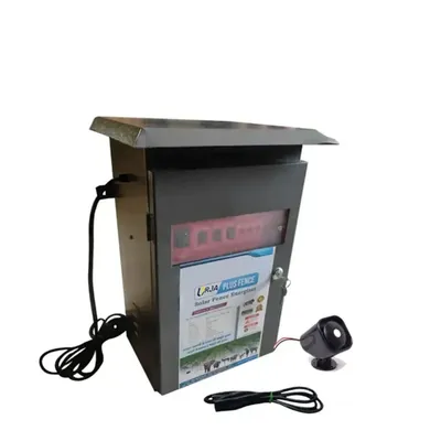 25 KV 100 Acre Metal Body Power Fence Solar Zatka Machine for 70 Acre with Cable, Siren and 2 Piece Warning Plates