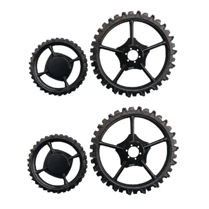 Dollss Soild Narrow Tractor Wheel Set, 650*80 mm Front & 970*100 mm Back for Boom Sprayer & Farming
