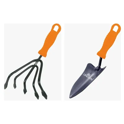 Unison Garden Duo: 5-Prong Cultivator & Transplanter, For Soil Aeration & Precise Planting