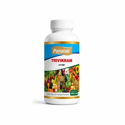 PONALAB Trivikrama (250 ml) Bio-Fungicide Trichoderma spp. (1 x 10⁸ CFU/ml) Liquid Suspension for Soil-Borne Fungal Disease Control