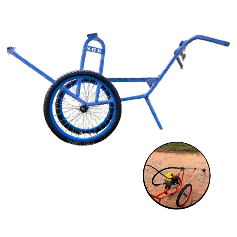Heavy Duty Mild Steel Trolley Attachment for Backpack Brush Cutter, Length 50 Inch
