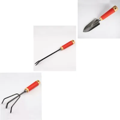 Sunya Set of a Hand Cultivator, Hand Trowel and Hand Weeder, Used for Cultivation/Garden Maintenance, 3 Tools