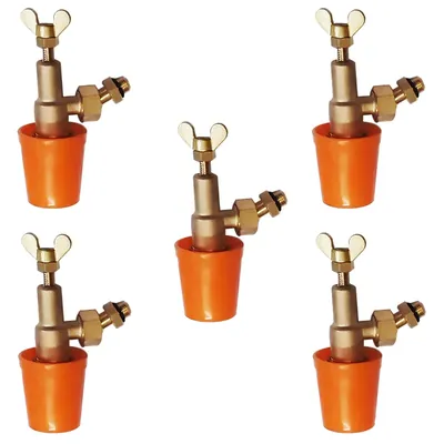 61 mm Turbin Ceramic Nozzle With Connector For Turbin Spray Gun, Adjustable Htp Nozzle for Boom Sprayer (Pack-5 Pieces)